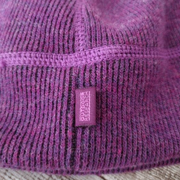 Outdoor Research NEW Orchid Purple Wool-Blend Fleece-Lined Beanie Cap Hat L/XL - Picture 6 of 11